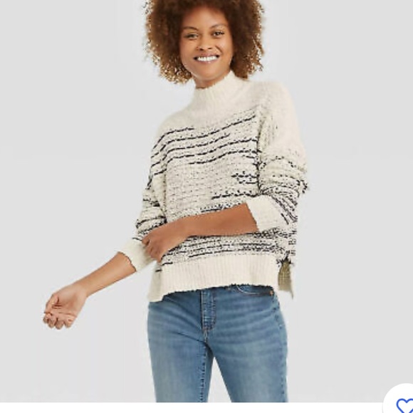 Knox Rose Women's Mock Turtleneck Marled Pullover Sweater - Picture 3 of 4